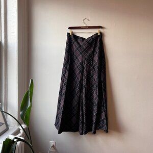 FLANNEL PLAID MAXI SKIRT